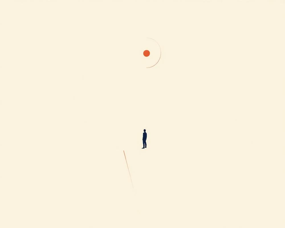 Illustration of a lone figure at the edge of a cliff facing one circled date