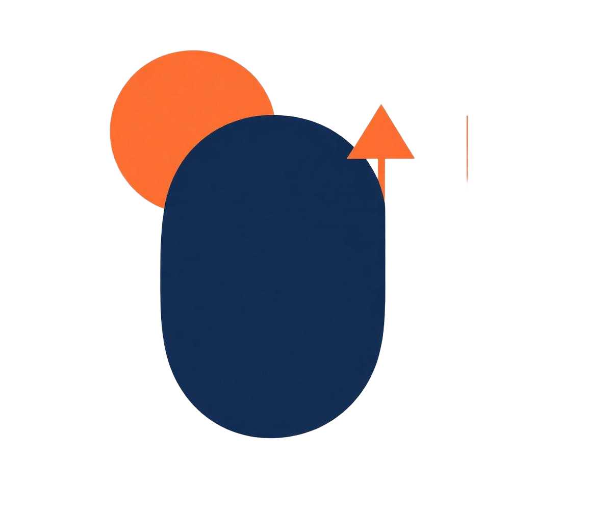 Abstract shapes representing memory rising over time