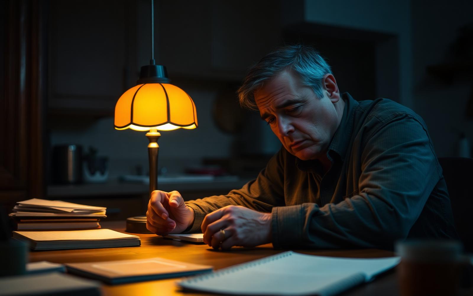 Scholar studying late at night building a permanent body of knowledge